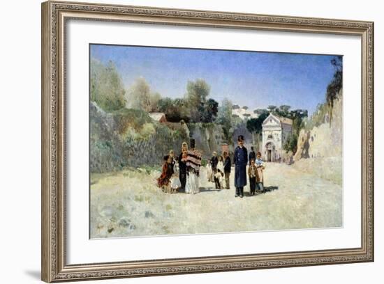 Outdoor Scene-Giuseppe Laezza-Framed Giclee Print