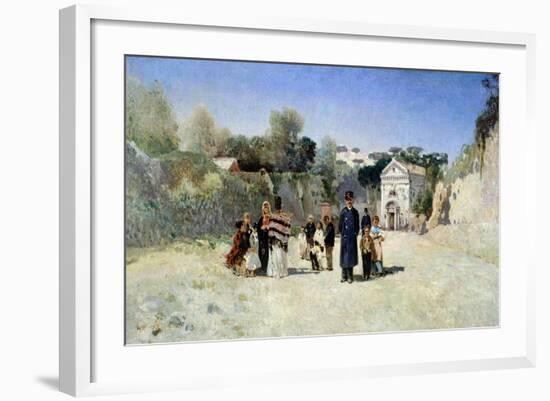 Outdoor Scene-Giuseppe Laezza-Framed Giclee Print