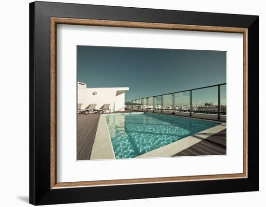 Outdoor Swimming Pool at the House Roof-topdeq-Framed Photographic Print