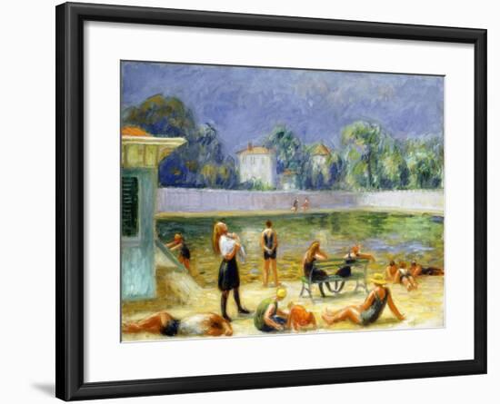 Outdoor Swimming Pool-William James Glackens-Framed Giclee Print