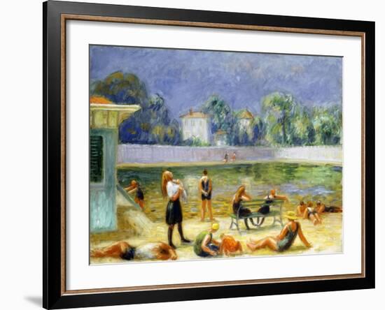 Outdoor Swimming Pool-William James Glackens-Framed Giclee Print