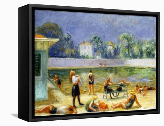 Outdoor Swimming Pool-William James Glackens-Framed Premier Image Canvas