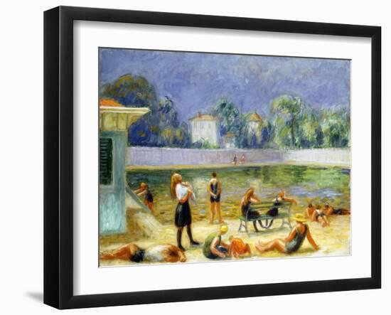 Outdoor Swimming Pool-William James Glackens-Framed Giclee Print