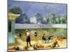 Outdoor Swimming Pool-William James Glackens-Mounted Giclee Print