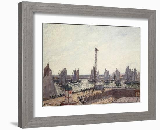 Outer Harbour and Cranes, Le Havre-Camille Pissarro-Framed Giclee Print