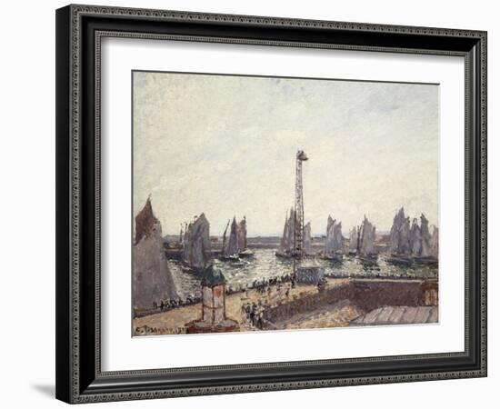 Outer Harbour and Cranes, Le Havre-Camille Pissarro-Framed Giclee Print