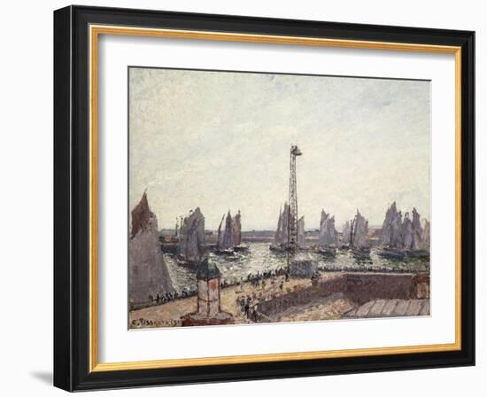 Outer Harbour and Cranes, Le Havre-Camille Pissarro-Framed Giclee Print