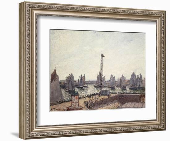 Outer Harbour and Cranes, Le Havre-Camille Pissarro-Framed Giclee Print