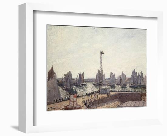 Outer Harbour and Cranes, Le Havre-Camille Pissarro-Framed Giclee Print