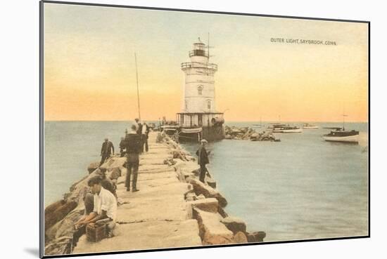 Outer Lighthouse, Saybrook, Connecticut-null-Mounted Art Print