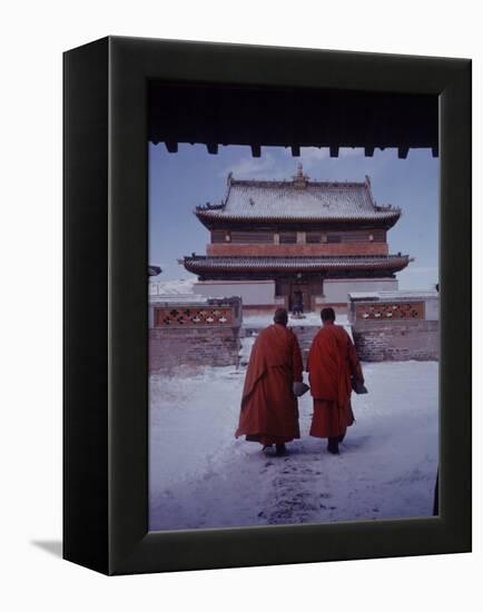 Outer Mongolia, Hidden Land Where Russia and China Square Off, Mongolian Buddhist Monastary-Howard Sochurek-Framed Premier Image Canvas