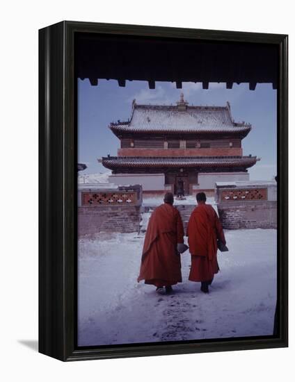 Outer Mongolia, Hidden Land Where Russia and China Square Off, Mongolian Buddhist Monastary-Howard Sochurek-Framed Premier Image Canvas