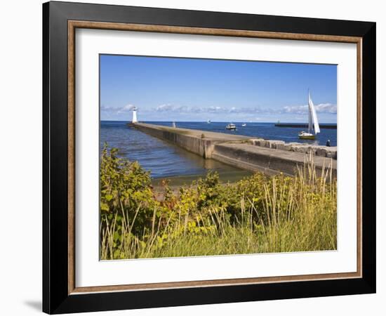 Outer Sodus Lighthouse, Greater Rochester Area, New York State, USA-Richard Cummins-Framed Photographic Print