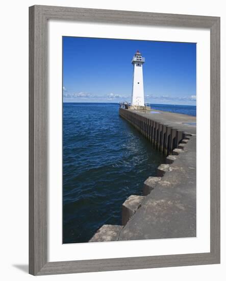 Outer Sodus Lighthouse, Greater Rochester Area, New York State, USA-Richard Cummins-Framed Photographic Print