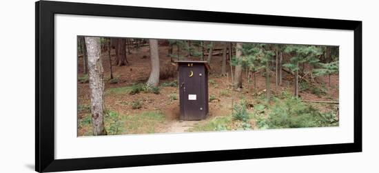 Outhouse in a Forest, Adirondack Mountains, New York State, USA-null-Framed Photographic Print