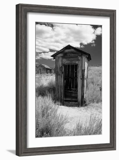 Outhouse in Ghost Town, Bodie, California-George Oze-Framed Photographic Print