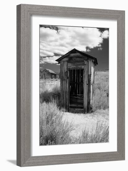 Outhouse in Ghost Town, Bodie, California-George Oze-Framed Photographic Print