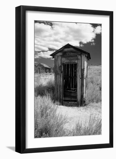 Outhouse in Ghost Town, Bodie, California-George Oze-Framed Photographic Print