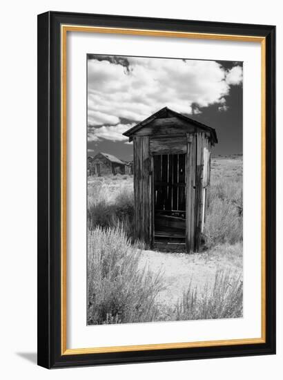 Outhouse in Ghost Town, Bodie, California-George Oze-Framed Photographic Print