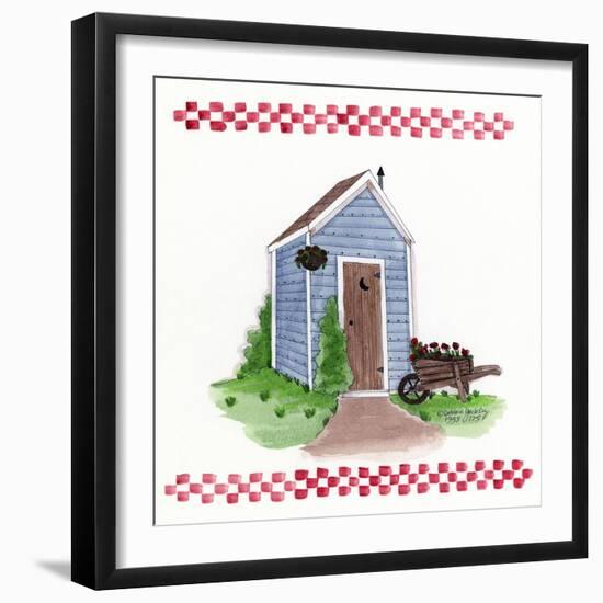 Outhouse with Wheelbarrow-Debbie McMaster-Framed Giclee Print