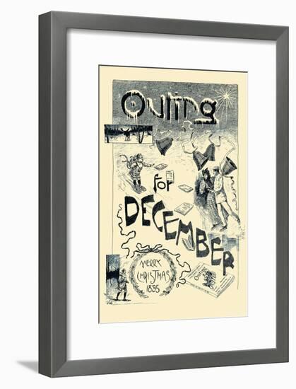 Outing For December. Merry Christmas 1895-null-Framed Art Print