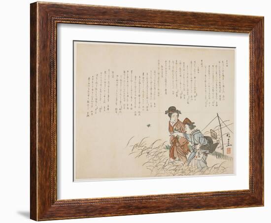 Outing in the Autumn Filed, C.1830-44-Ueda K?kei-Framed Giclee Print