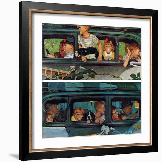 "Outing" or "Coming and Going", August 30,1947-Norman Rockwell-Framed Giclee Print