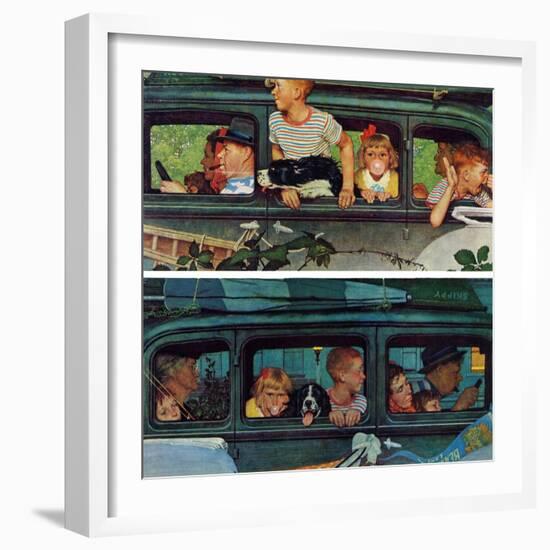 "Outing" or "Coming and Going", August 30,1947-Norman Rockwell-Framed Giclee Print