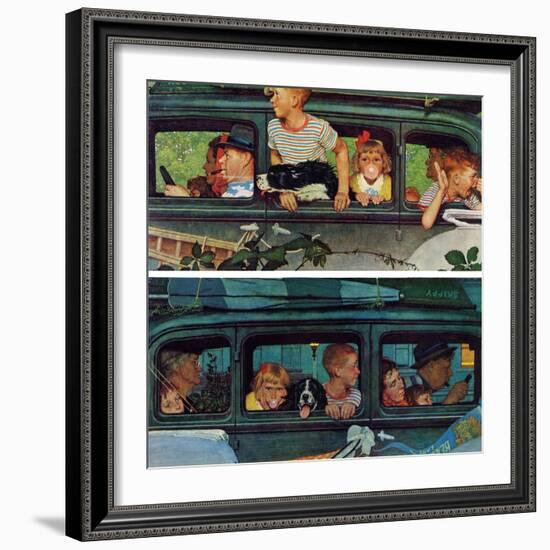 "Outing" or "Coming and Going", August 30,1947-Norman Rockwell-Framed Giclee Print