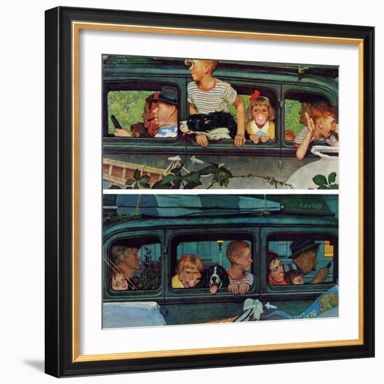 "Outing" or "Coming and Going", August 30,1947-Norman Rockwell-Framed Giclee Print