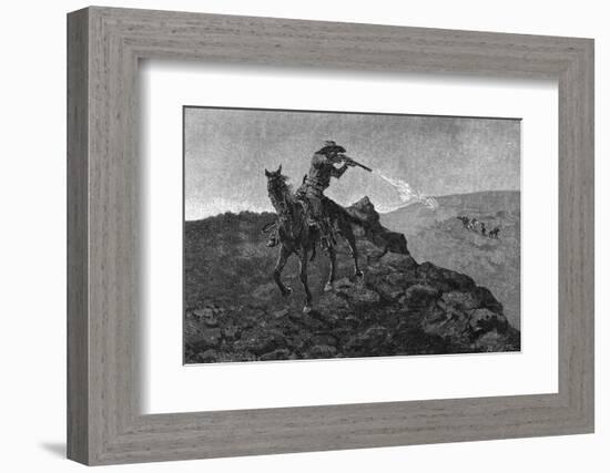 Outlaw in the American West-Frederick Remington-Framed Photographic Print