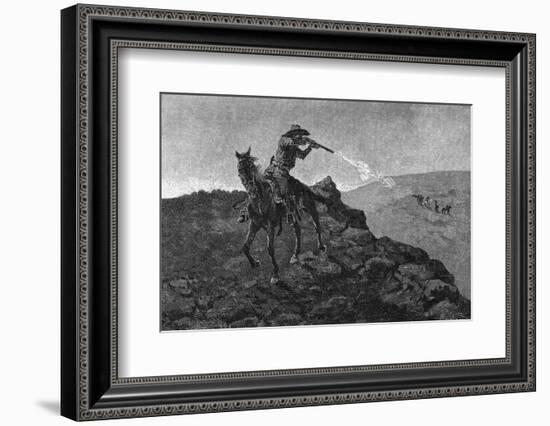 Outlaw in the American West-Frederick Remington-Framed Photographic Print