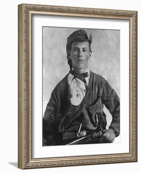 Outlaw Jesse James Portrait Photograph-Lantern Press-Framed Art Print