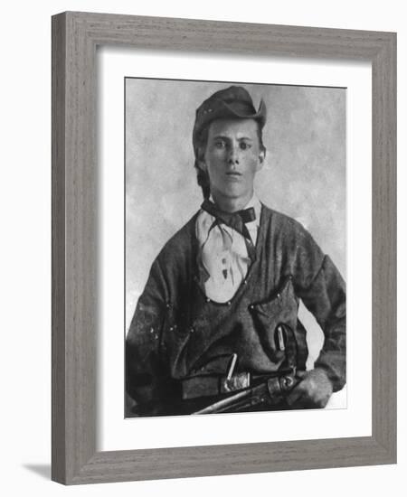 Outlaw Jesse James Portrait Photograph-Lantern Press-Framed Art Print