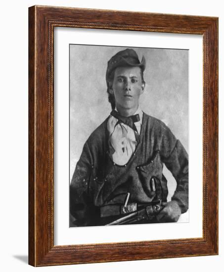 Outlaw Jesse James Portrait Photograph-Lantern Press-Framed Art Print