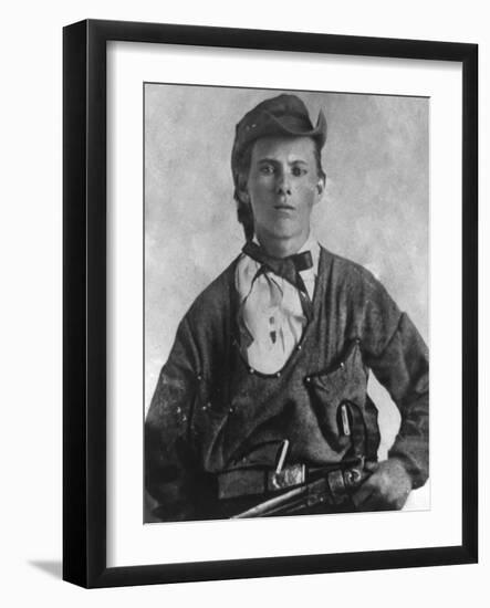 Outlaw Jesse James Portrait Photograph-Lantern Press-Framed Art Print