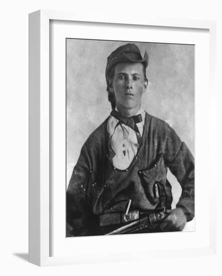 Outlaw Jesse James Portrait Photograph-Lantern Press-Framed Art Print