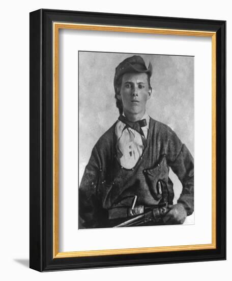 Outlaw Jesse James Portrait Photograph-Lantern Press-Framed Art Print