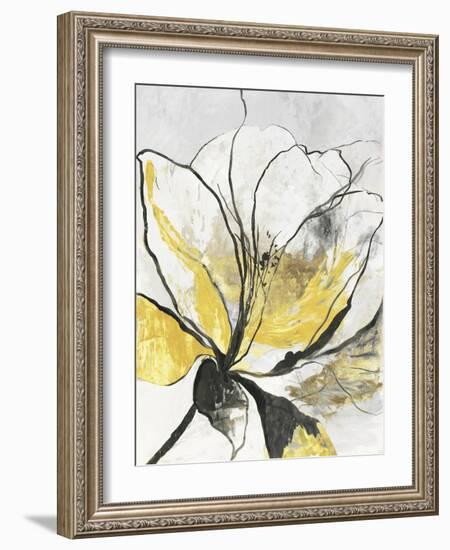 Outlined Floral I Yellow Version-Asia Jensen-Framed Art Print