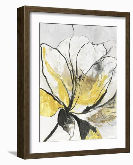 Outlined Floral I Yellow Version-Asia Jensen-Framed Art Print