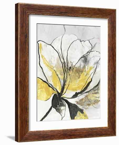 Outlined Floral I Yellow Version-Asia Jensen-Framed Art Print