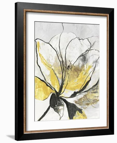 Outlined Floral I Yellow Version-Asia Jensen-Framed Art Print