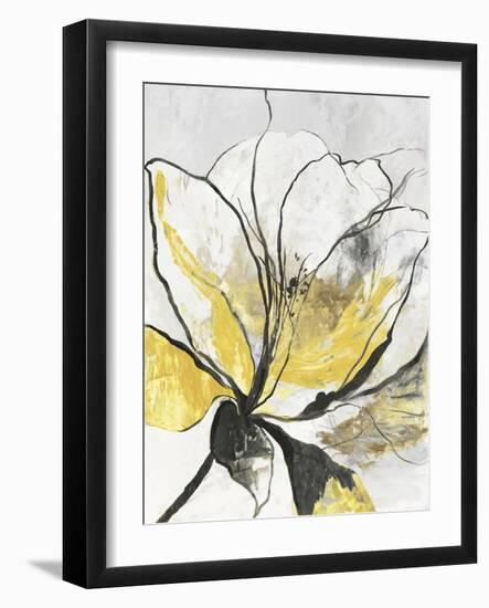 Outlined Floral I Yellow Version-Asia Jensen-Framed Art Print