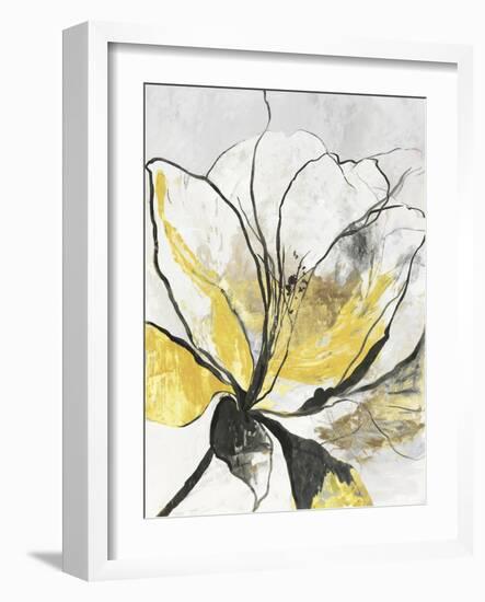 Outlined Floral I Yellow Version-Asia Jensen-Framed Art Print