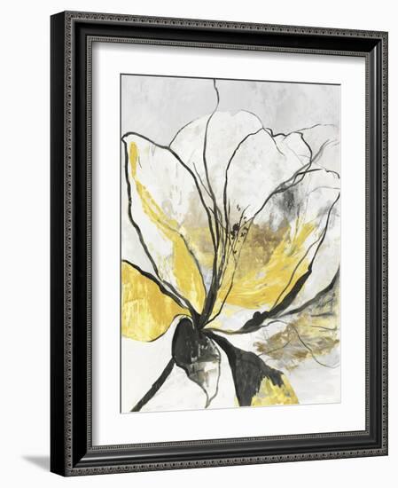 Outlined Floral I Yellow Version-Asia Jensen-Framed Art Print