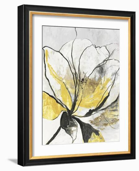 Outlined Floral I Yellow Version-Asia Jensen-Framed Art Print