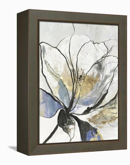 Outlined Floral I-Asia Jensen-Framed Stretched Canvas