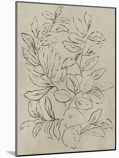 Outlined Leaves I-Asia Jensen-Mounted Art Print