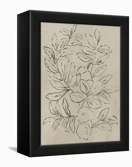 Outlined Leaves I-Asia Jensen-Framed Stretched Canvas