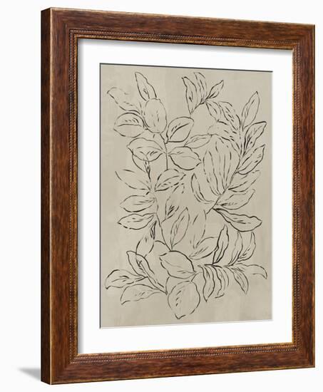 Outlined Leaves II-Asia Jensen-Framed Art Print